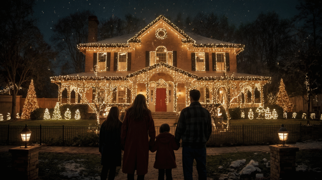 Christmas Light Hanging Service in Philadelphia enhanced lucid realism a surreal and vibrant cinematic photo of an idyl 3 (1)